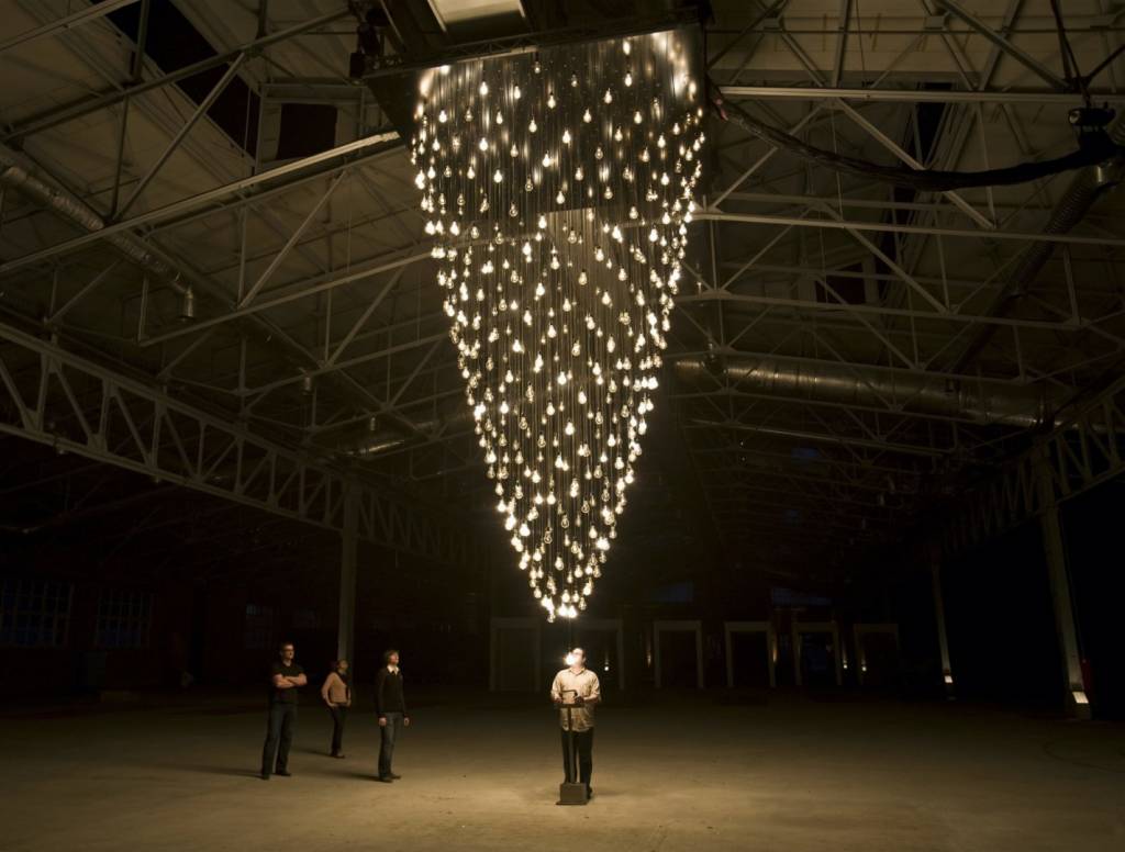 'Espiral de pulso', de Rafael Lozano-Hemmer. Foto: Antimodular Research.