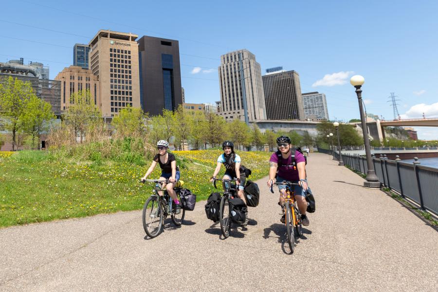Circuito para bicicletas en la margen de St.Paul. Foto: Turismo de Minnesota.