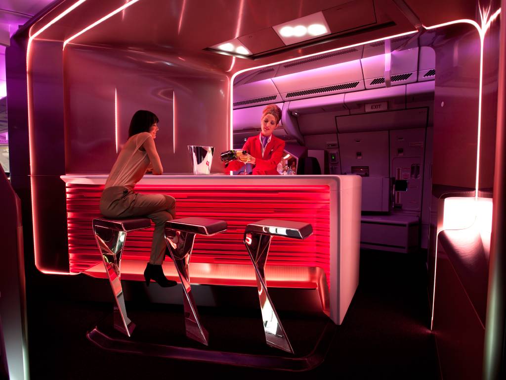 El bar de Virgin Atlantic.