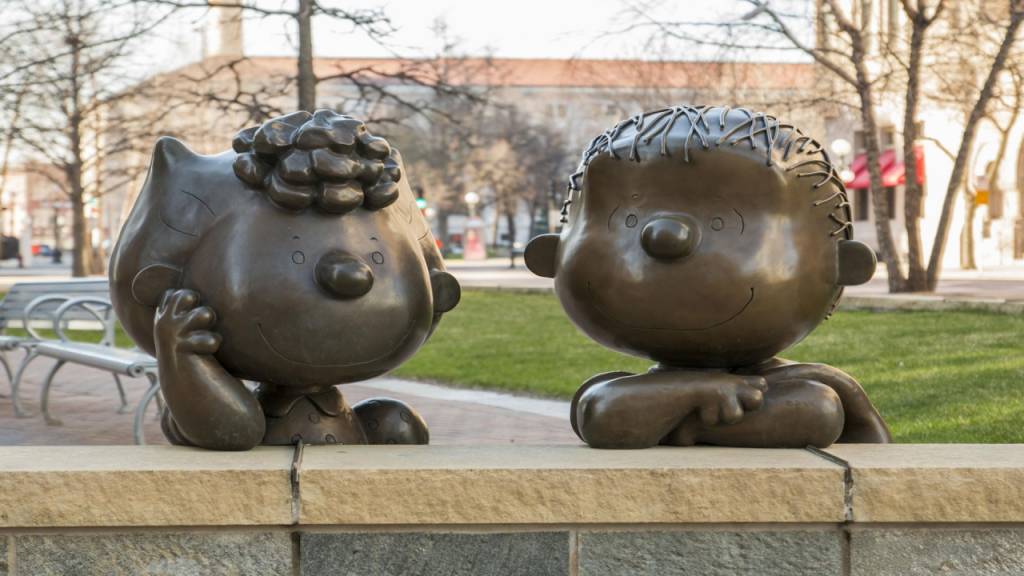 Estatuas dedicadas a los personajes creados por Charles Schulz. Foto: Turismo de St Paul