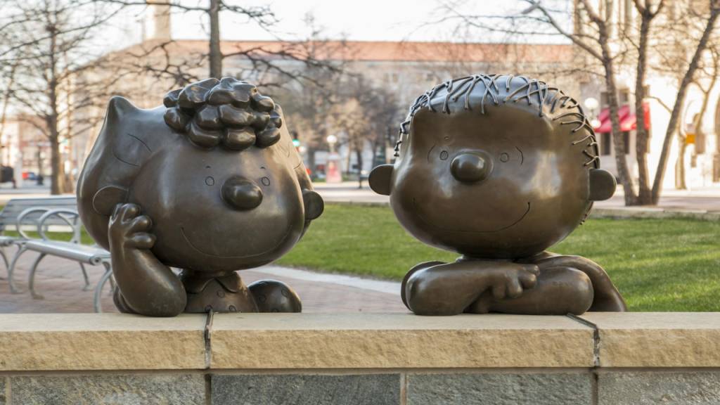 Estatuas dedicadas a los personajes creados por Charles Schulz. Foto: Turismo de St Paul