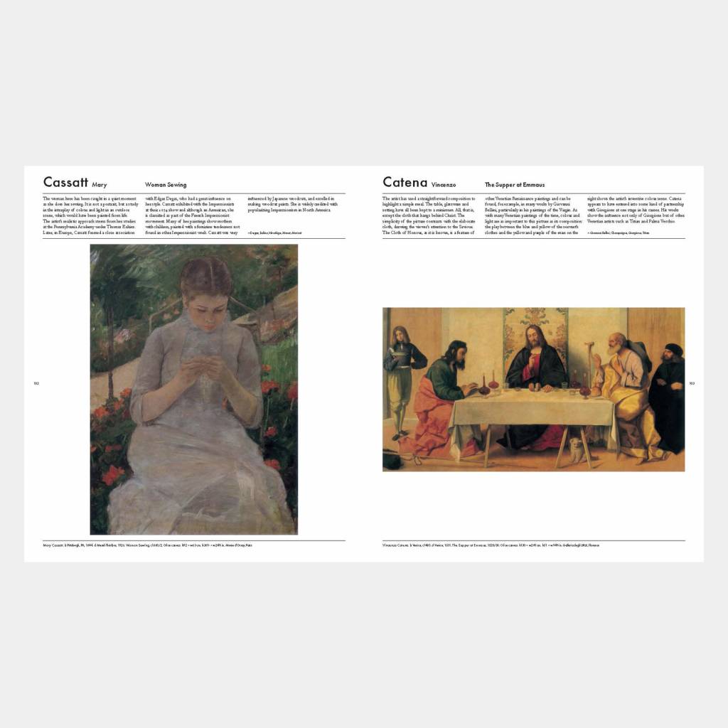 Del impresionismo de Mary Cassat al renacentismo de Vicenzo Cattena. Foto: Editorial Phaidon