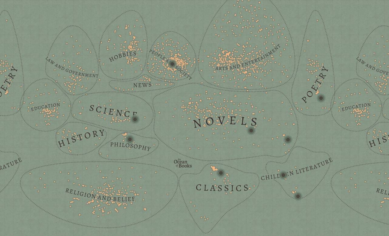 An ocean of books. Imagen Google Arts Culture.
