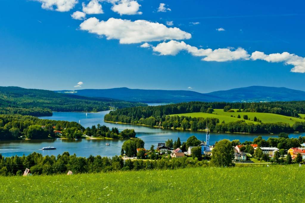 El Moldava en la región cercana a Lipno. Foto: Turismo de Lipno