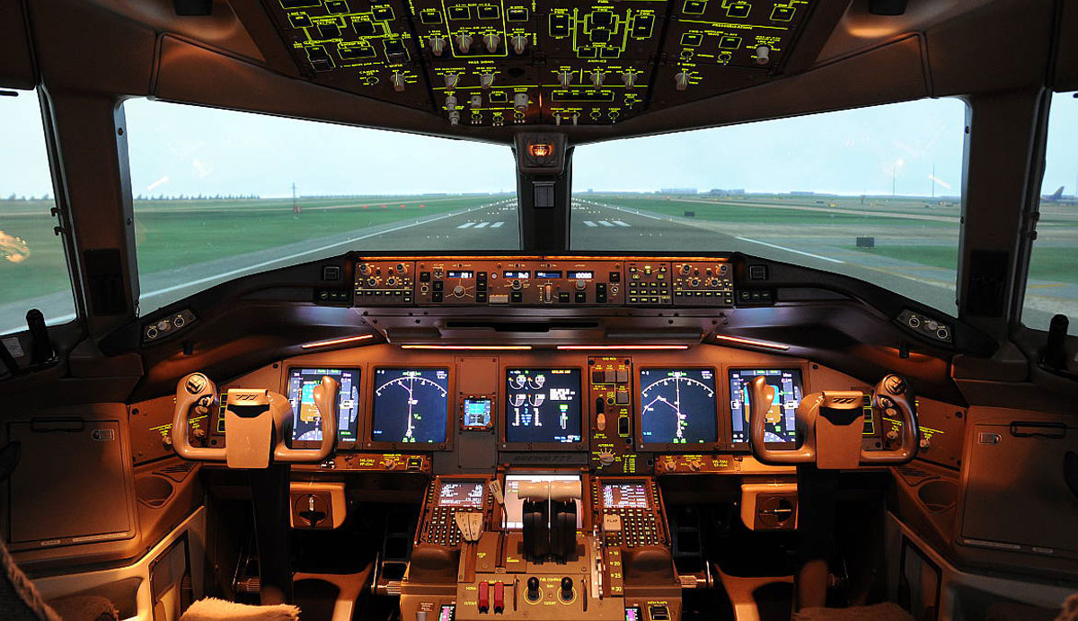 Simulador de un B777 Foto Thai Airways