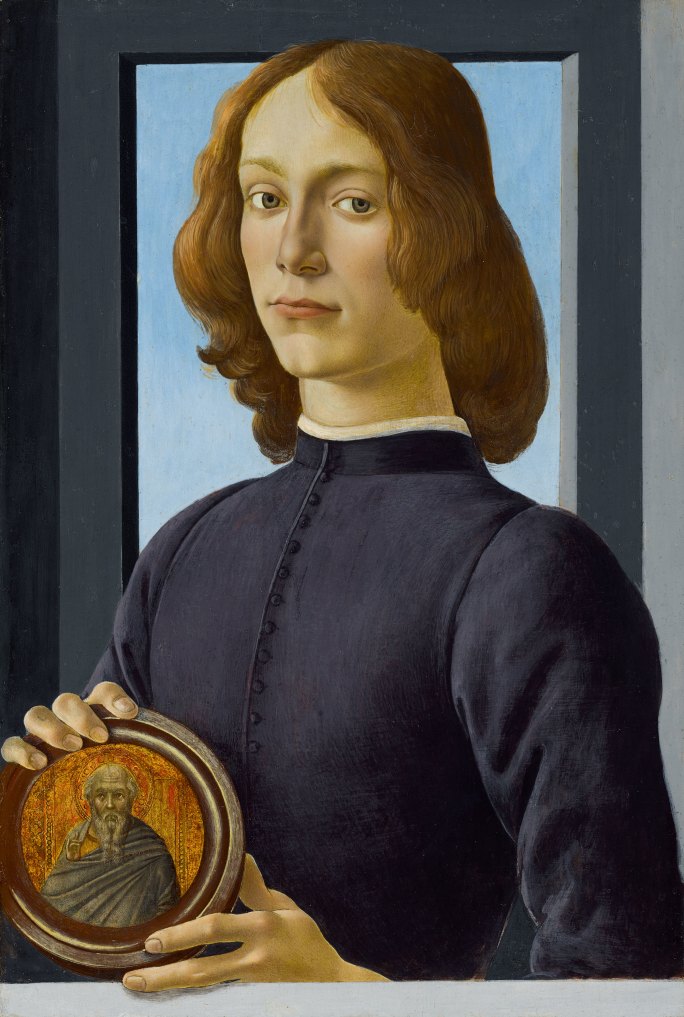 Young man holding a roundel, de Sandro Botticelli. Foto: Sotheby's.