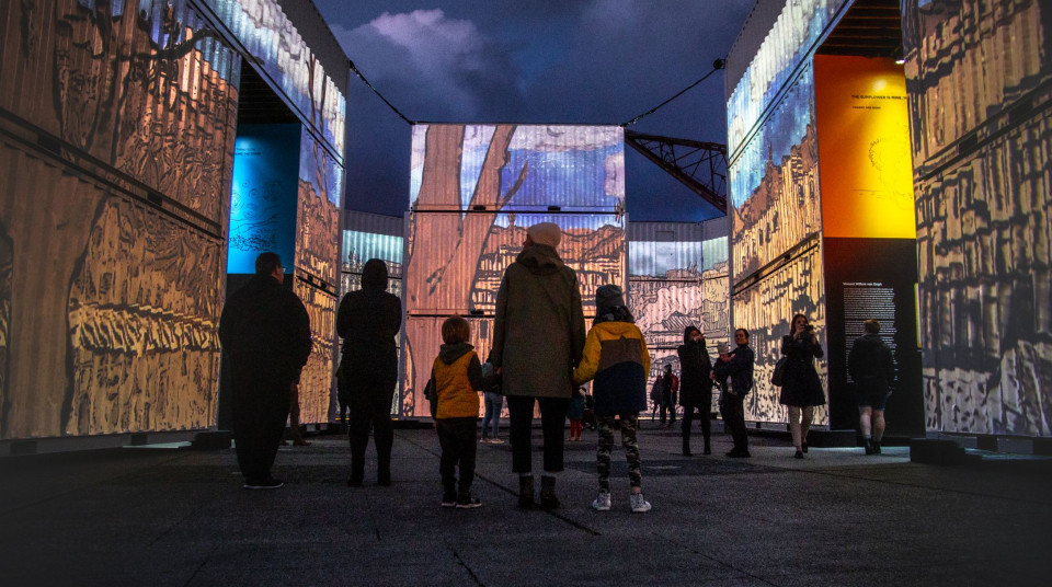 40 proyectores de ultra alta definición dan vida a los cuadros. Foto: Van Gogh Alive