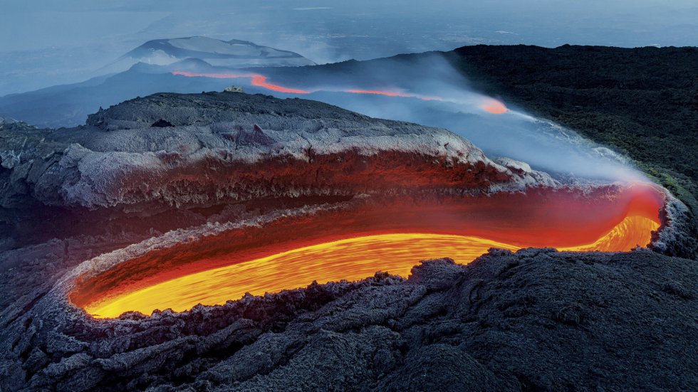 ‘Río de fuego del Volcán Etna’. Foto: Luciano Gaudenzio.