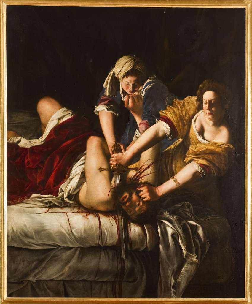 Judith decapitando a Holofernes. Foto Galleria degli Uffizi.