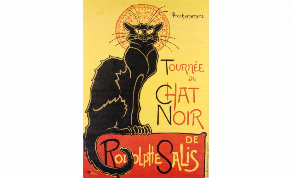 La elegancia del cartel de Le Chat Noir, de Adolphe Salis. Foto: Alamy-Editorial Pavilion