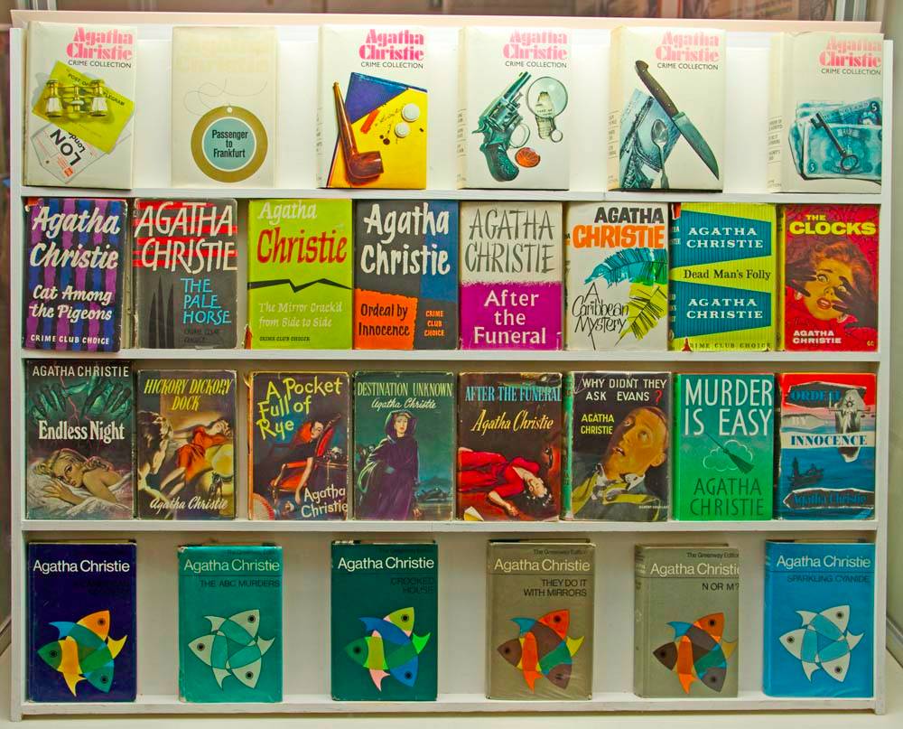 Libros de Agatha Christie en el museo de Torquay
