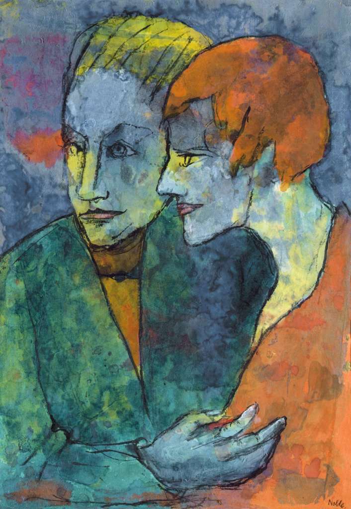 Joven pareja, 1931-1935. Emil Nolde. Foto: Museo Nacional Thyssen Bornemisza.