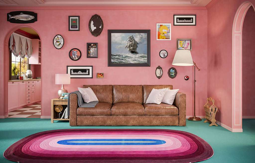 Si Wes Anderson hubiera dirigido Los Simpson. Foto Home Advisor.