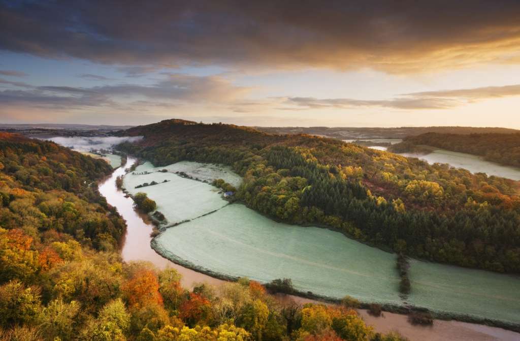 Wye Valley en otoño. Foto Getty Images.