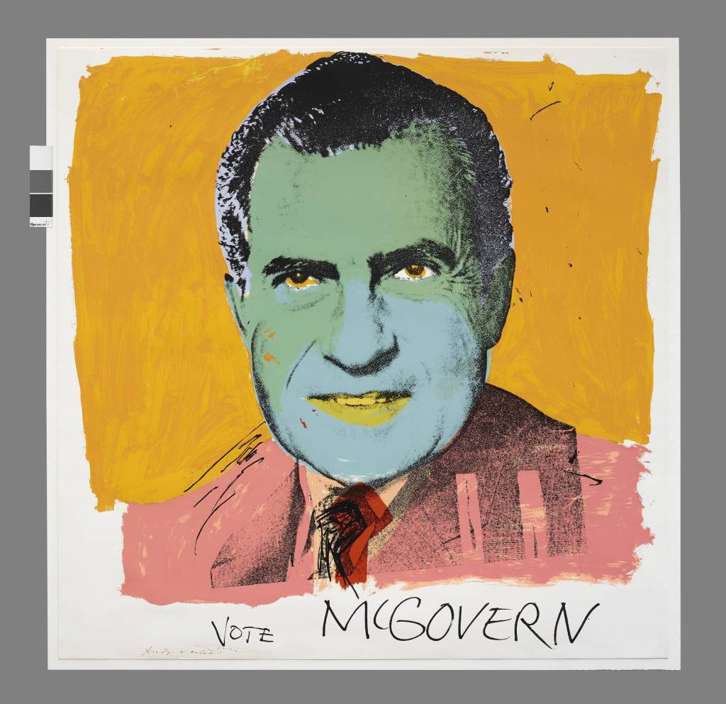 Andy Warhol. Vote McGovern, 1972 . [Vota McGovern]. Serigrafía en color. © The Trustees of the British Museum. © 2020 The Andy Warhol Foundation for the Visual Arts, Inc. /VEGAP.