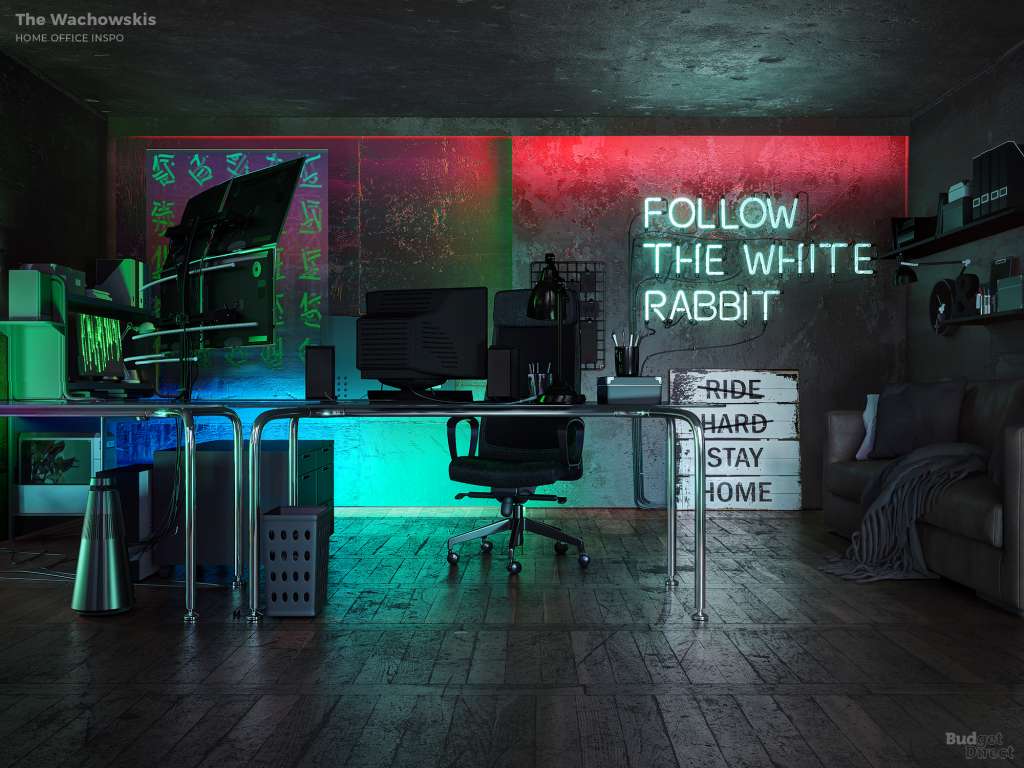 La estética ciberpunk que recuerda a Matrix. Foto Budget Direct
