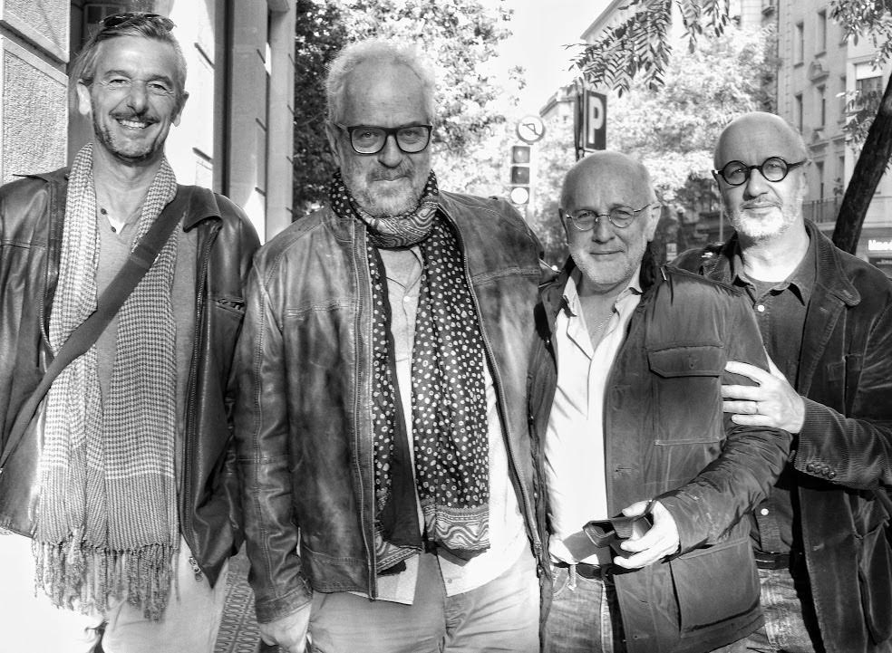 Ignacio Echevarría, Claudio López Lamadrid, Mariano Roca y Rofrigo Fresán. Foto: Mariano Roca.