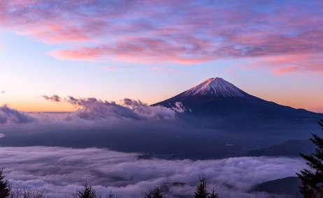 Amanecer en el monte Fuji. Foto: Getty Images.