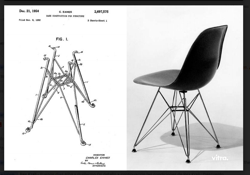 Planos de la silla Eames Fiberglass. Foto: Vitra.