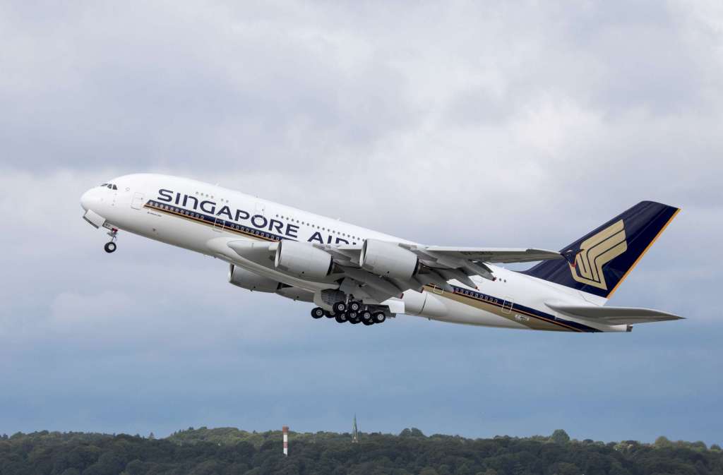 Uno de los A380 de Singapore Airlines. Foto Airbus
