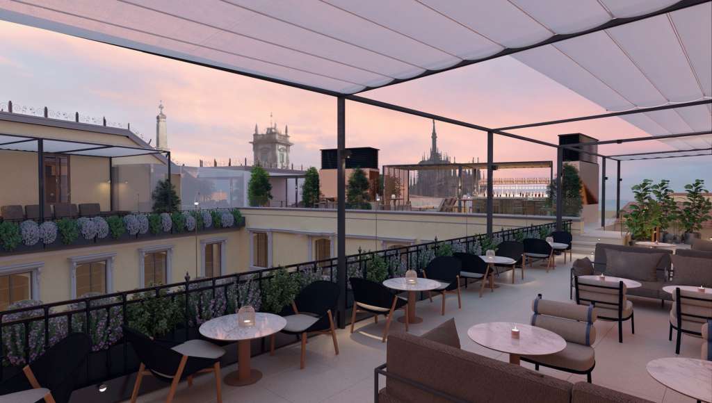 La terraza ofrece vistas de 360 grados de la ciudad. Foto: Meliá