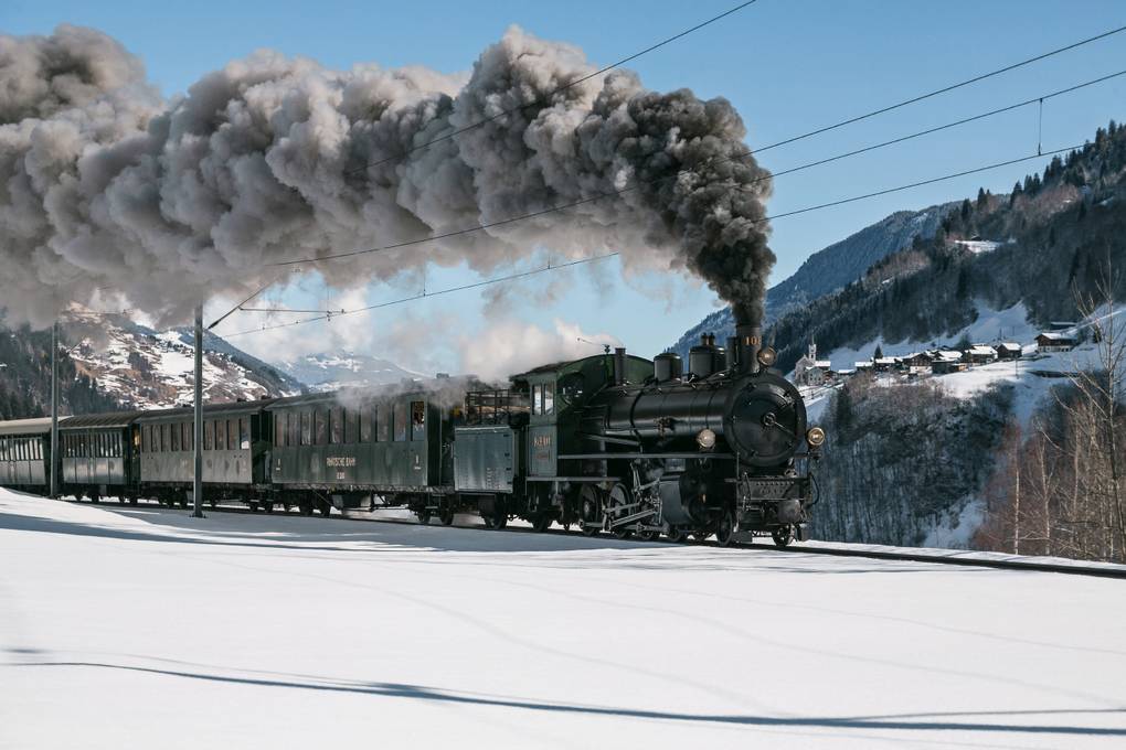 Tren de Engadina. Foto Rhätische Bahn