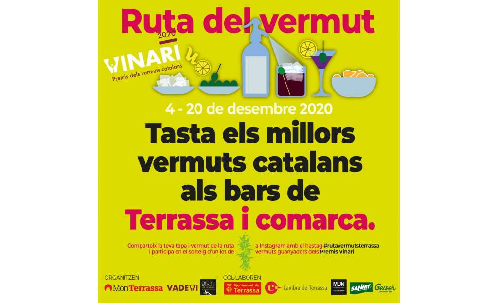 El cartel de la Ruta del Vermut en Terrassa. Diseño: Jordi Català