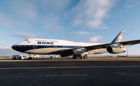 El Jumbo con la librea BOAC. Foto British Airways