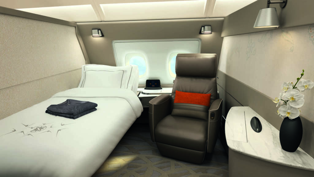 Las 12 suites de primera se reducirán a seis. Foto Singapore Airlines