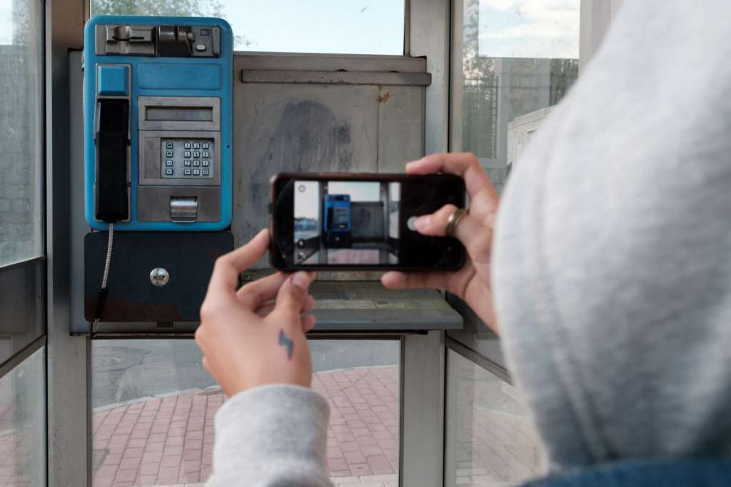 Cabina telefónica en Ávila convertida en simbolo turístico