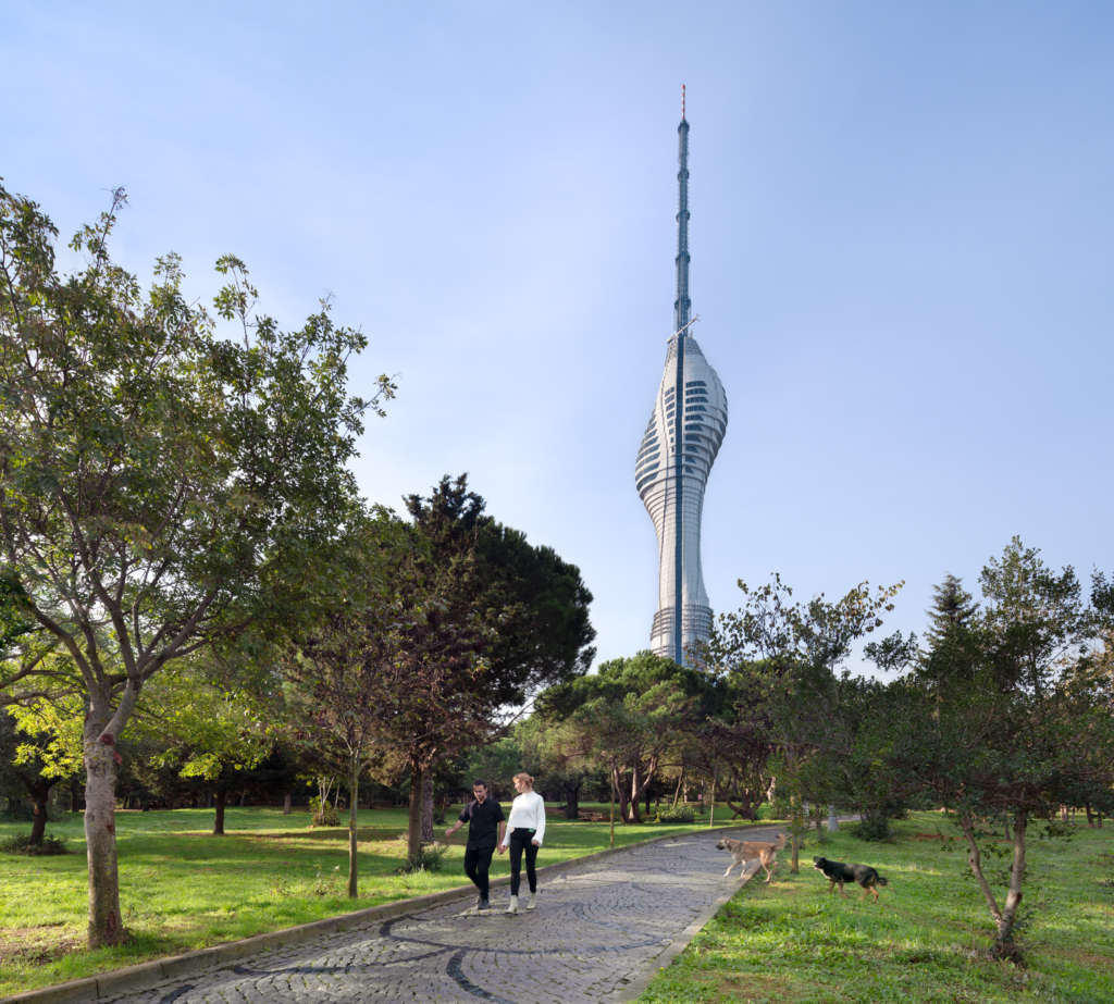 La torre se encuentra en una colina del barrio de Üsküdar. Foto Naaro-Melike Altinisik Architects