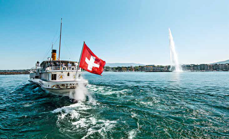 Paseo por el lago Lemán. Foto Turismo de Suiza