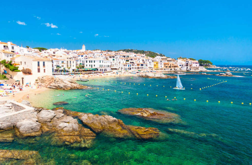 El pueblo de Calella de Palafrugell, Girona