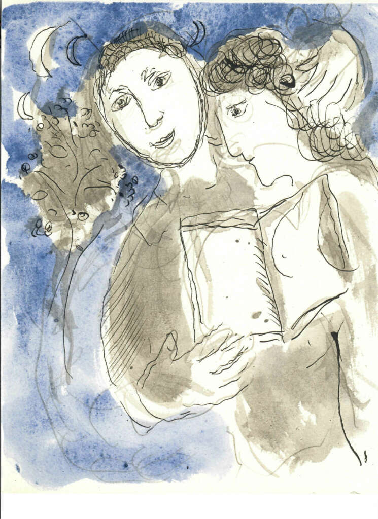 Ta lettre ma lettre, de Chagall. Foto Marc Chagall. VEGAP 2022