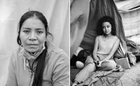 Las miradas de los migrantes. Fotos Adam Ferguson