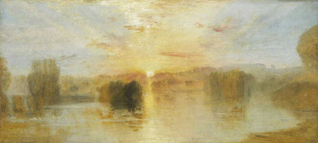 El lago Petworth al atardecer. Esbozo de Turner de 1856. Foto Tate