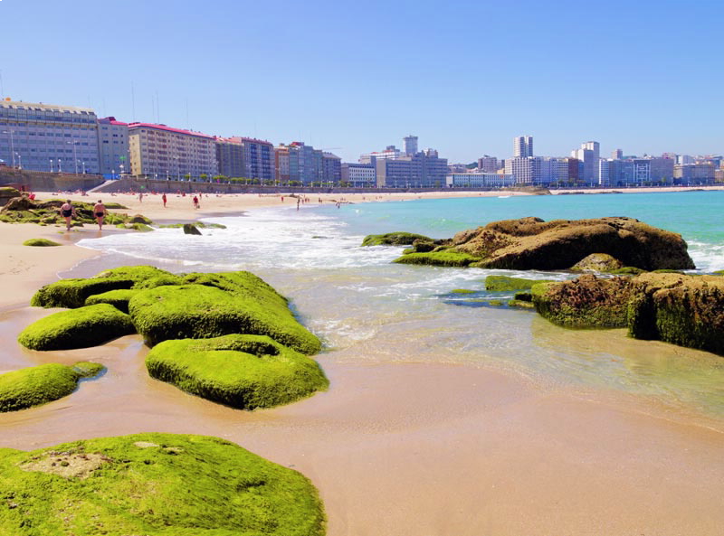 Playa de Orzán, A Coruña.