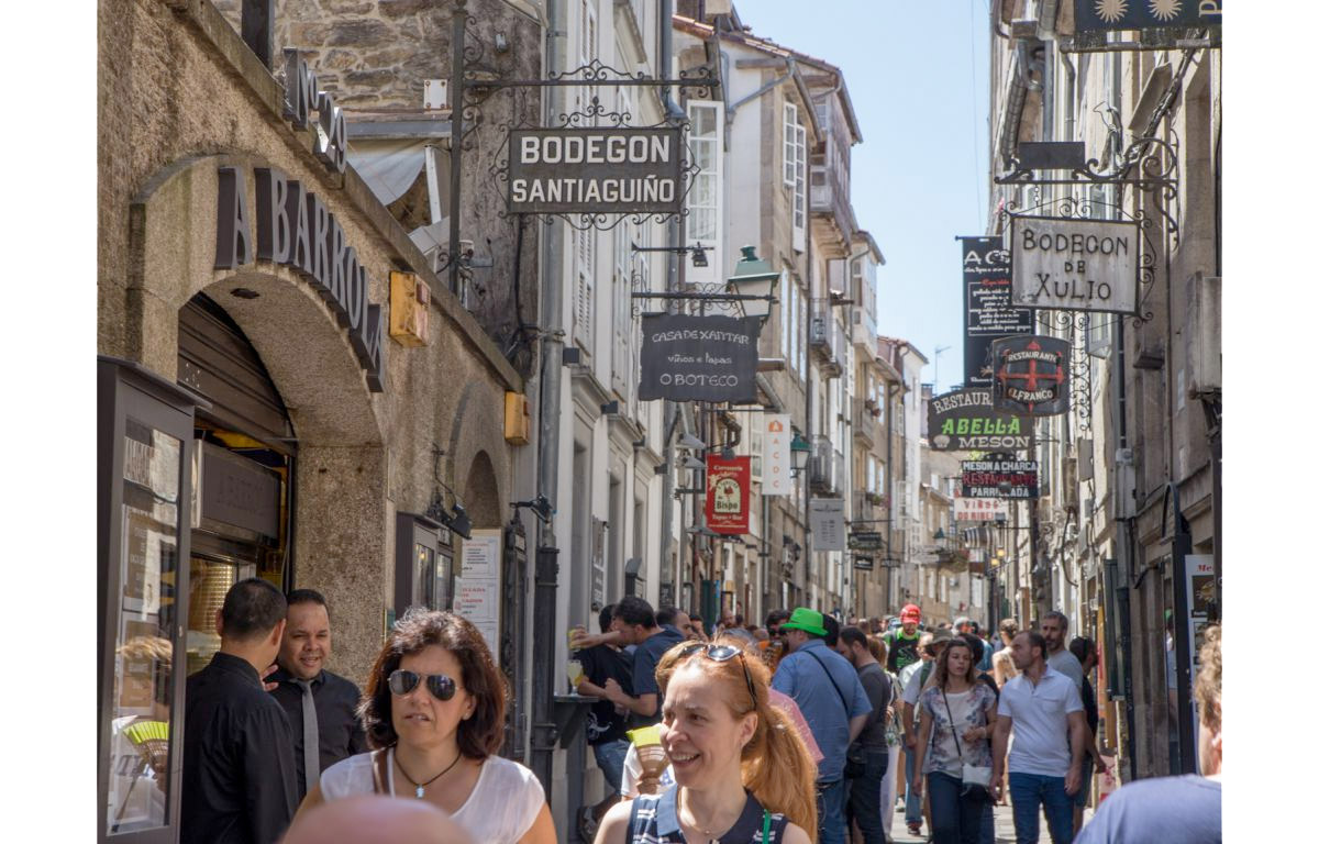 Rua do Franco. Foto Turismo de Santiago de Compostela