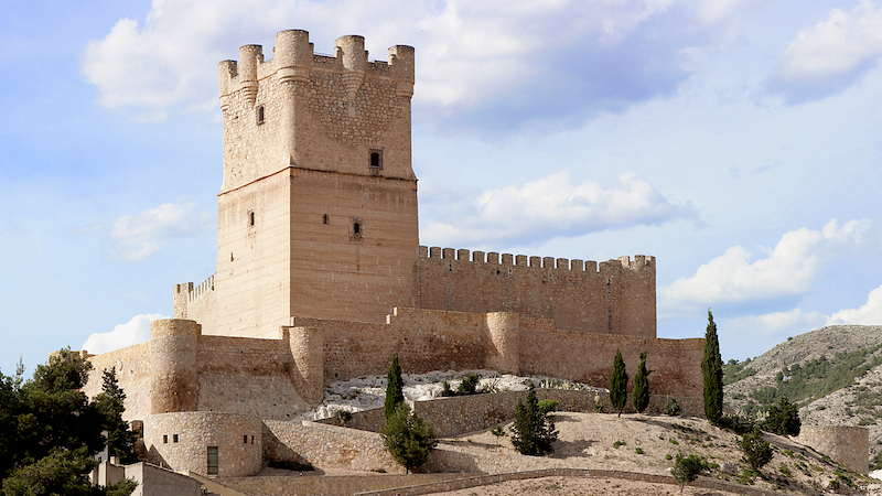 Castillo de la Atalaya en Viillena, Alicante.