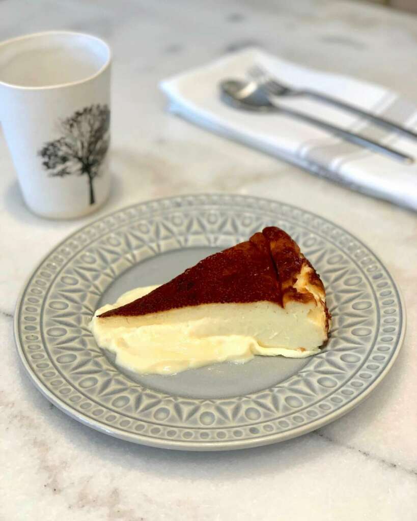 Tarta de queso de Llisa Negra en Valencia.