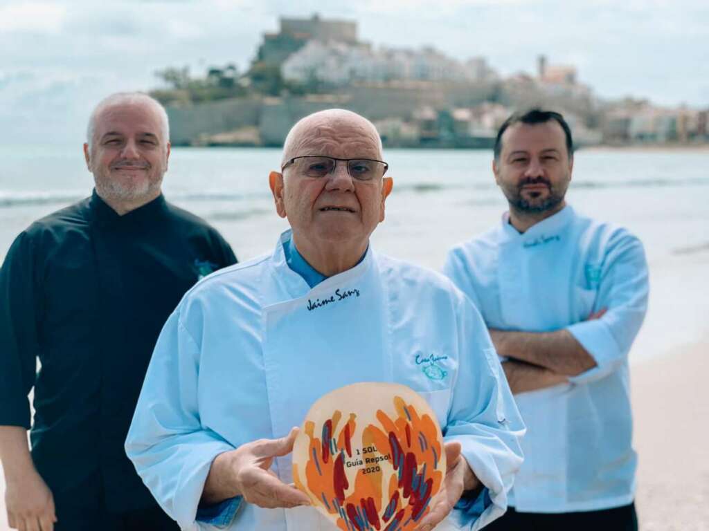 El chef Jaime Sanz con sus hijos