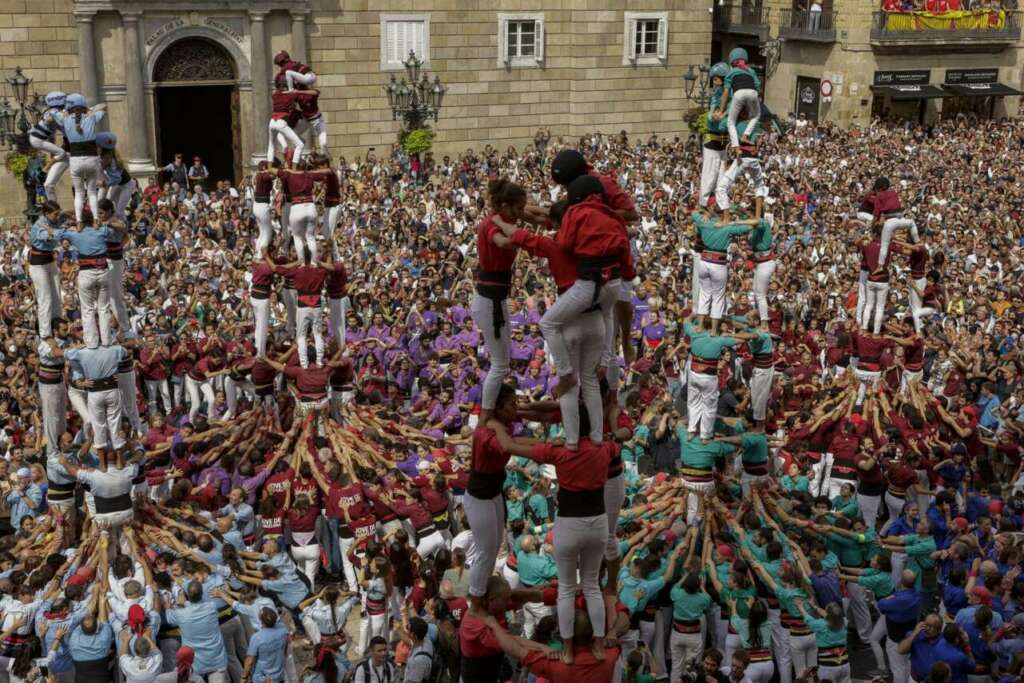 Castellers en Barcelona