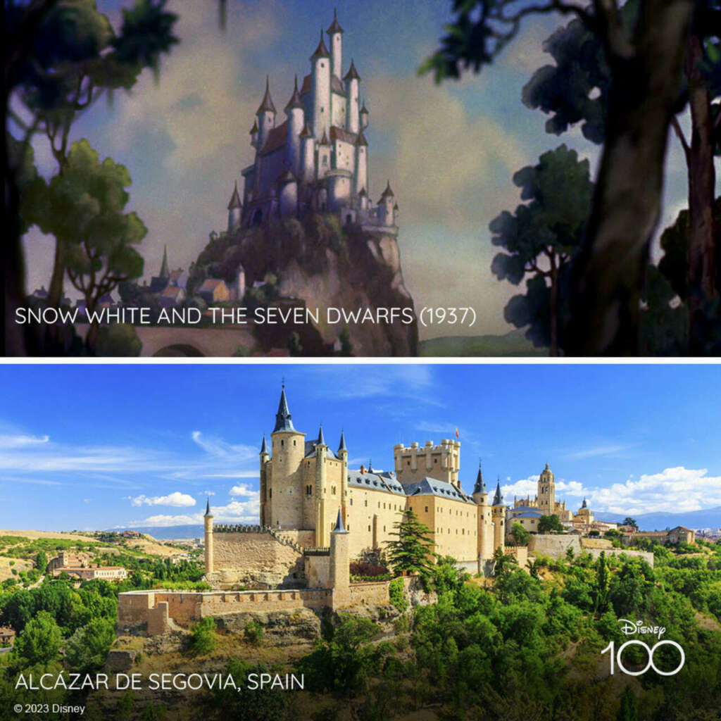 El alcázar de Segovia y el castillo de Blancanievees