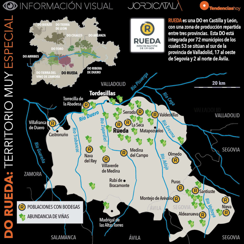 El territorio de la D.O. Rueda