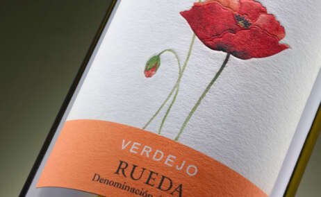 Etiqueta vino Viore blanco de Rueda