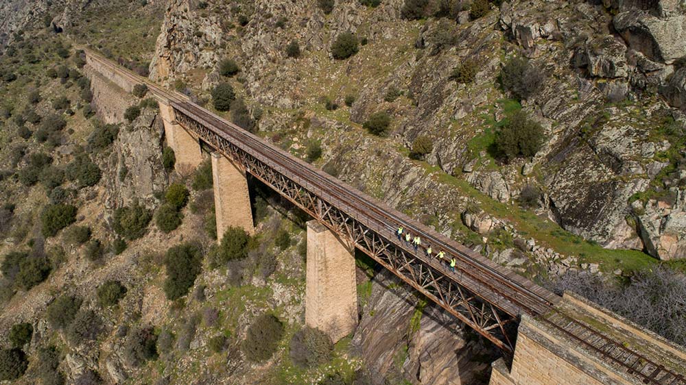 Una parte de la ruta del Camino de Hierro de Salamanca desde las alturas