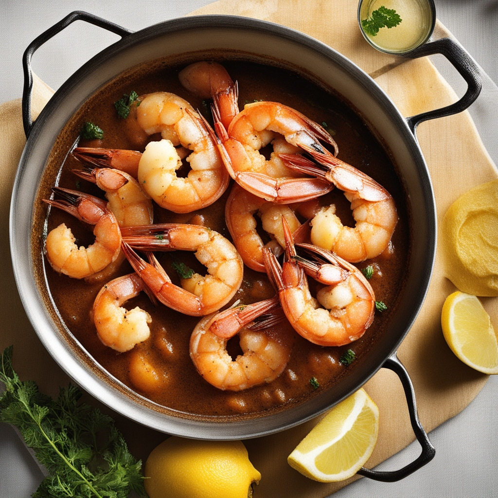 Un plato gambas al ajillo