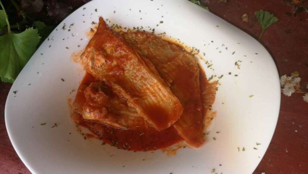 Plato de raya al pimentón