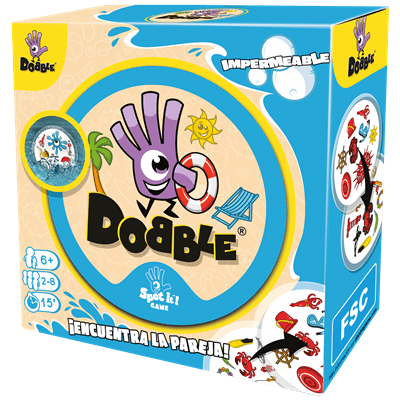 El juego de mesa Dobble Impermeable ideal para llevar a una casa rural