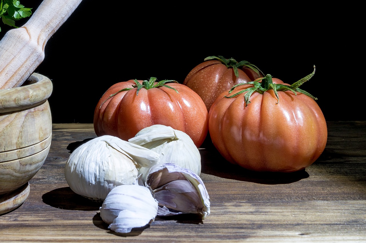 Algunos de los ingredientes para la preparación del gazpacho